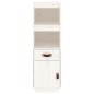 vidaXL Aparador alto madera maciza de pino blanco 34x40x108,5 cm