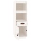 vidaXL Aparador alto madera maciza de pino blanco 34x40x108,5 cm
