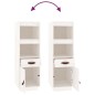 vidaXL Aparador alto madera maciza de pino blanco 34x40x108,5 cm