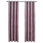 vidaXL Cortinas opacas anillas 2 uds terciopelo rosa viejo 140x225 cm vidaXL Cortinas opacas anillas 2 uds terciopelo rosa viejo 140x225 cm
