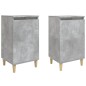 vidaXL Mesitas de noche 2 uds madera gris hormigón 40x35x70 cm vidaXL Mesitas de noche 2 uds madera gris hormigón 40x35x70 cm