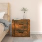 vidaXL Mesita de noche de pared color roble ahumado 50x36x47 cm