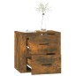 vidaXL Mesita de noche de pared color roble ahumado 50x36x47 cm