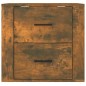 vidaXL Mesita de noche de pared color roble ahumado 50x36x47 cm