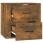 vidaXL Mesita de noche de pared color roble ahumado 50x36x47 cm