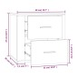 vidaXL Mesita de noche de pared color roble ahumado 50x36x47 cm