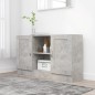 vidaXL Aparador de madera contrachapada gris hormigón 120x30,5x70 cm vidaXL Aparador de madera contrachapada gris hormigón 120x30,5x70 cm