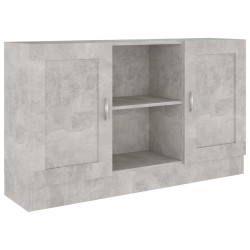 vidaXL Aparador de madera contrachapada gris hormigón 120x30,5x70 cm