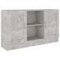 vidaXL Aparador de madera contrachapada gris hormigón 120x30,5x70 cm vidaXL Aparador de madera contrachapada gris hormigón 120x30,5x70 cm
