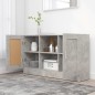 vidaXL Aparador de madera contrachapada gris hormigón 120x30,5x70 cm vidaXL Aparador de madera contrachapada gris hormigón 120x30,5x70 cm