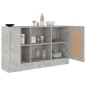 vidaXL Aparador de madera contrachapada gris hormigón 120x30,5x70 cm vidaXL Aparador de madera contrachapada gris hormigón 120x30,5x70 cm