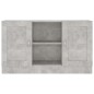 vidaXL Aparador de madera contrachapada gris hormigón 120x30,5x70 cm vidaXL Aparador de madera contrachapada gris hormigón 120x30,5x70 cm