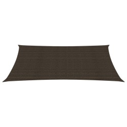 vidaXL Toldo de vela HDPE marrón 160 g/m² 2x4 m  
