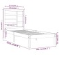 vidaXL Estructura de cama madera maciza 100x200 cm vidaXL Estructura de cama madera maciza 100x200 cm
