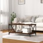 vidaXL Mesa de centro madera y hierro roble marrón 100x50x45 cm vidaXL Mesa de centro madera y hierro roble marrón 100x50x45 cm