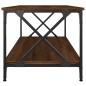 vidaXL Mesa de centro madera y hierro roble marrón 100x50x45 cm vidaXL Mesa de centro madera y hierro roble marrón 100x50x45 cm