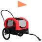 vidaXL Remolque de bicicleta para mascotas cochecito 2 en 1 rojo negro vidaXL Remolque de bicicleta para mascotas cochecito 2 en 1 rojo negro