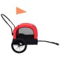 vidaXL Remolque de bicicleta para mascotas cochecito 2 en 1 rojo negro vidaXL Remolque de bicicleta para mascotas cochecito 2 en 1 rojo negro