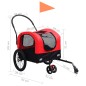 vidaXL Remolque de bicicleta para mascotas cochecito 2 en 1 rojo negro vidaXL Remolque de bicicleta para mascotas cochecito 2 en 1 rojo negro