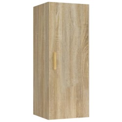vidaXL Armario de pared madera contrachapada color roble 34,5x34x90 cm