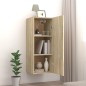vidaXL Armario de pared madera contrachapada color roble 34,5x34x90 cm vidaXL Armario de pared madera contrachapada color roble 34,5x34x90 cm