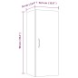 vidaXL Armario de pared madera contrachapada color roble 34,5x34x90 cm vidaXL Armario de pared madera contrachapada color roble 34,5x34x90 cm
