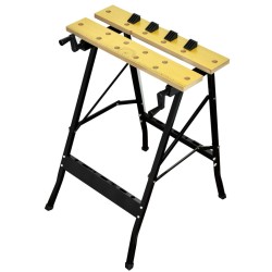 vidaXL Banco de Taller Plegable Carga 80 Kg Mesa de Sujeción Mesa de Trabajo