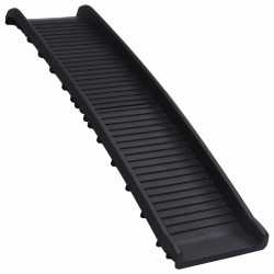 vidaXL Rampa para perros plegable negra 155,5x40x15,5 cm