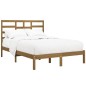 vidaXL Estructura de cama madera maciza King marrón miel 150x200 cm vidaXL Estructura de cama madera maciza King marrón miel 150x200 cm