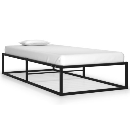 vidaXL Estructura de cama de metal negro 100x200 cm