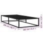 vidaXL Estructura de cama de metal negro 100x200 cm