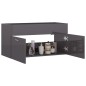 vidaXL Armario para lavabo contrachapada gris brillo 90x38,5x46 cm vidaXL Armario para lavabo contrachapada gris brillo 90x38,5x46 cm
