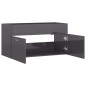 vidaXL Armario para lavabo contrachapada gris brillo 90x38,5x46 cm vidaXL Armario para lavabo contrachapada gris brillo 90x38,5x46 cm