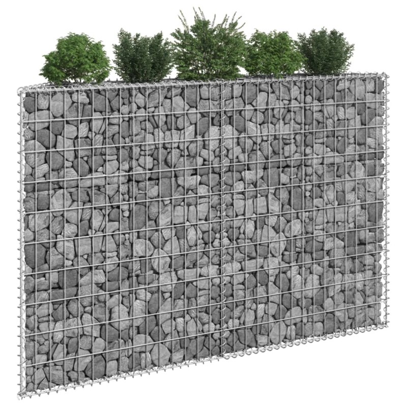 vidaXL Arriate de gaviones de trapecio acero galvanizado 150x20x100 cm