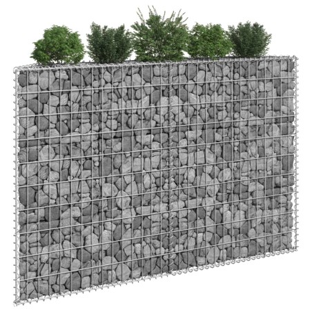 vidaXL Arriate de gaviones de trapecio acero galvanizado 150x20x100 cm