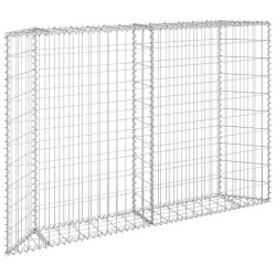 vidaXL Arriate de gaviones de trapecio acero galvanizado 150x20x100 cm