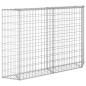 vidaXL Arriate de gaviones de trapecio acero galvanizado 150x20x100 cm