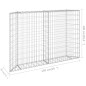 vidaXL Arriate de gaviones de trapecio acero galvanizado 150x20x100 cm