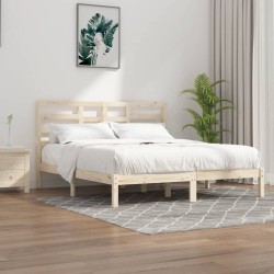 vidaXL Estructura de cama de madera maciza 200x200 cm