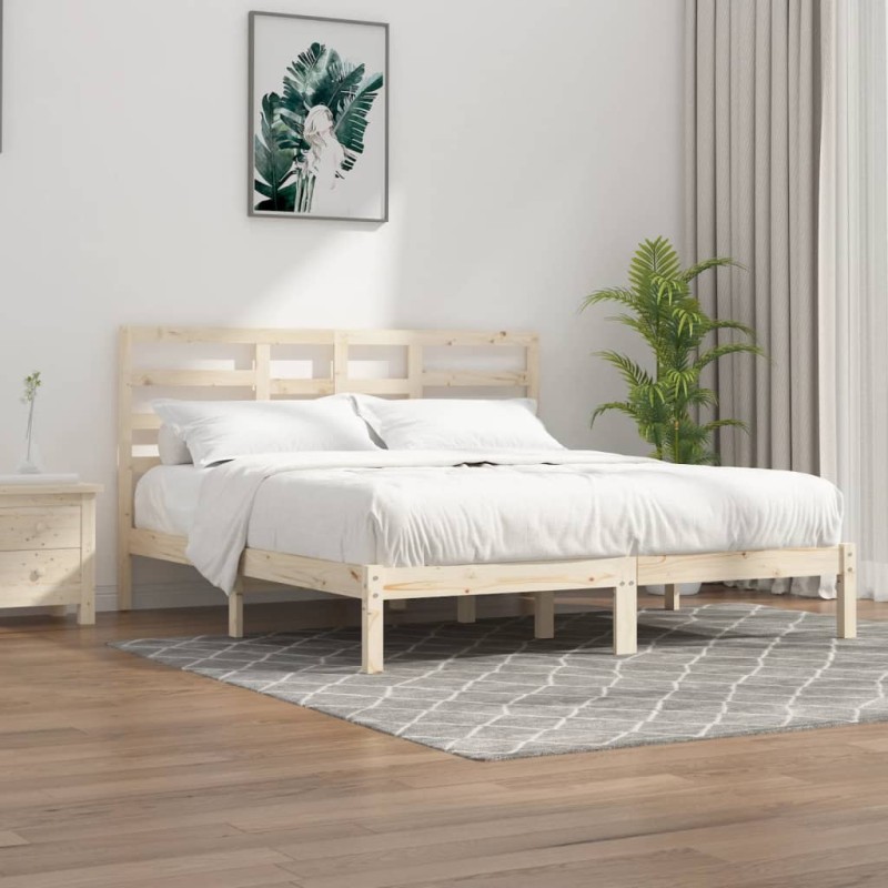 vidaXL Estructura de cama de madera maciza 200x200 cm