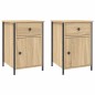 vidaXL Mesitas noche 2 uds madera contrachapada color roble 40x42x60cm vidaXL Mesitas noche 2 uds madera contrachapada color roble 40x42x60cm