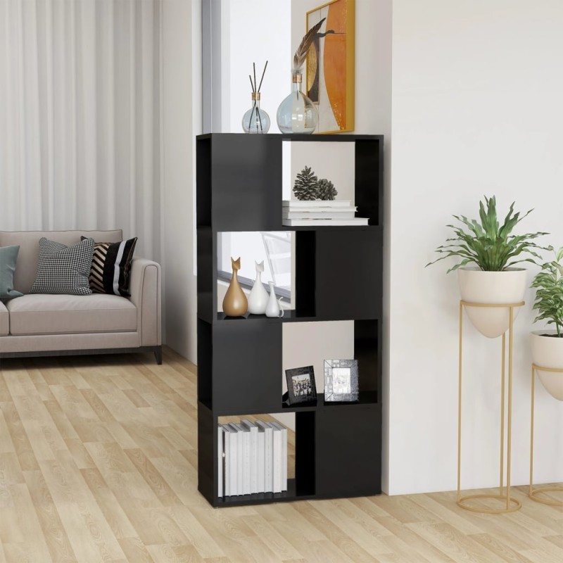 vidaXL Estantería/divisor de espacios gris brillo 60x24x124,5 cm vidaXL Estantería/divisor de espacios gris brillo 60x24x124,5 cm