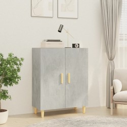 vidaXL Aparador de madera contrachapada gris hormigón 70x34x90 cm