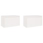 vidaXL Armario de pared 2 uds madera maciza de pino blanco 60x30x35 cm vidaXL Armario de pared 2 uds madera maciza de pino blanco 60x30x35 cm