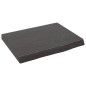 vidaXL Encimera baño madera maciza tratada gris oscuro 40x30x(2-4) cm vidaXL Encimera baño madera maciza tratada gris oscuro 40x30x(2-4) cm