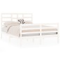 vidaXL Estructura de cama de madera maciza blanco 140x190 cm  