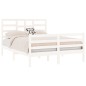 vidaXL Estructura de cama de madera maciza blanco 140x190 cm  