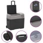 vidaXL Nevera con ruedas y asa polipropileno negro y gris 50 L vidaXL Nevera con ruedas y asa polipropileno negro y gris 50 L