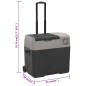 vidaXL Nevera con ruedas y asa polipropileno negro y gris 50 L vidaXL Nevera con ruedas y asa polipropileno negro y gris 50 L