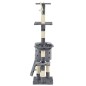 vidaXL Rascador para gatos con poste de sisal 138 cm huellas gris vidaXL Rascador para gatos con poste de sisal 138 cm huellas gris